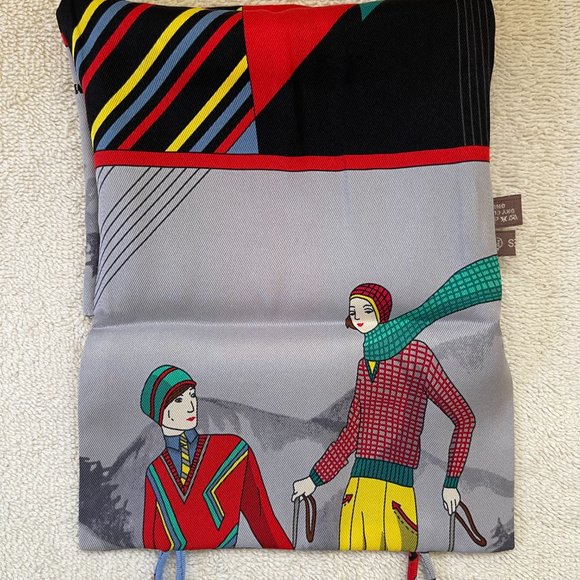 Hermes Silk small pouch Aux Sports d'Hiver - Picture 9 of 10